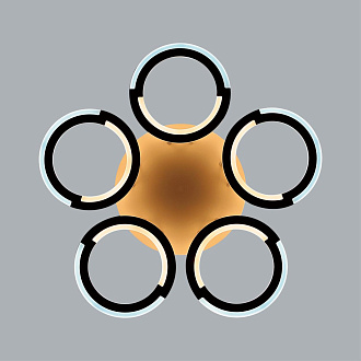 Потолочный светильник 52,5*8,5 см, 1 LED 55W 3000-4000-6000K Lumion Kalifa 8027/55CL белый