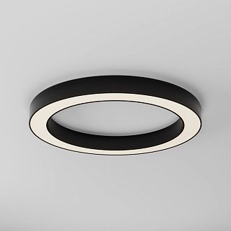 Потолочный светильник 60*6 см, *LED*45W, 3000K, Maytoni Lua C093CL-45W3K-B, Черный
