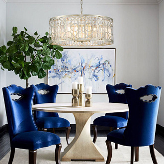 Подвесная люстра  61*110 см, 8*E14 шампань Vele Luce Riccio VL3164P08