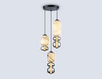 Подвесной светодиодный светильник **205-205 см, **W, 3000K, Ambrella Light High Light LH11036, черный