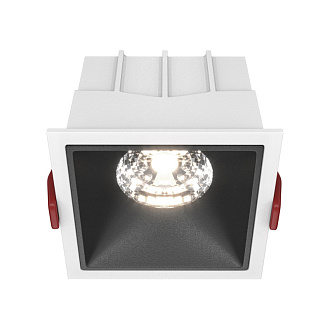 Светильник 9 см, 15W, 4000K, Technical DL043-01-15W4K-D-SQ-WB, белый-черный, 36°, Dim, Triac, вр 7,5 см
