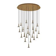 Люстра подвесная 75*200 см, вр  см, 24*LED*5W, 3000K, Mantra Andromeda MAN8937, золотой