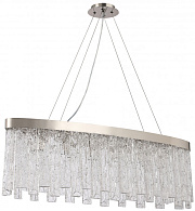 Люстра подвесная 90*20*40/100 см, 6*E14 40W Глянцевый никель Stilfort Frostyle 2155/11/06P