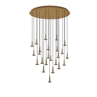Люстра подвесная 75*200 см, вр  см, 24*LED*5W, 3000K, Mantra Andromeda MAN8937, золотой