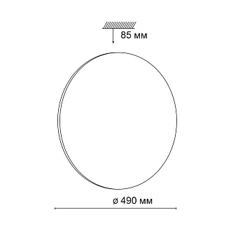 Cветильник 49*8,5 см, LED 72W, 3000-4200-6500 К, IP43, белый/золотистый, пластик Sonex Lassa, 3043/EL