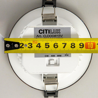 Светильник встроенный 11*4,2 см, LED*7 W, 3000-5500-4000 К, Бронза Citilux Акви CLD008113V, вр 9 см