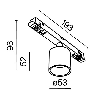Трековый магнитный светильник 5 см, 7W, 3000K, Maytoni Alfa S TR132-2-7W3K-W, белый