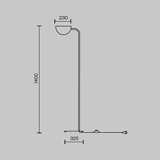 Торшер Maytoni Mollis MOD126FL-01B, черный