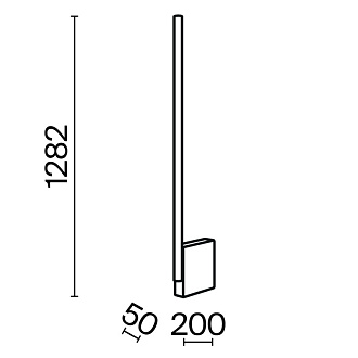 Торшер 20*5*128,2 см, LED, 24W, 3000К, Maytoni SOLID MOD277FL-L24GR3K серый