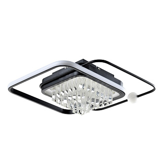 Светильник 46*46*20 см, LED 65W, 3000 / 6000K, Черный LED4U L8022-450 BK