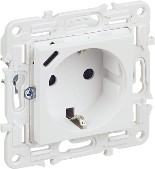 SKANDY Розетка с з/к/ш 16А с USB C 18Вт SK-R17W арк. бел. IEK, SK-R14-16-U14-018-K01