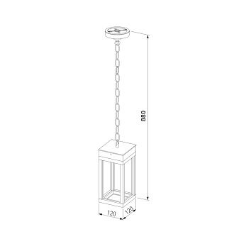 Уличный подвесной светильник Frame 3000K чёрный 1528 TECHNO LED черный Elektrostandard  4690389219115, a072091
