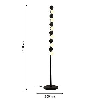 Торшер 20*150 см, 1*LED, 2W, 3000K, F-Promo Moti 4601-1F, черный