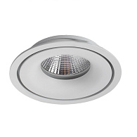 Встраиваемый светильник 15 см, 15W, 3000К, белый, теплый свет, Arte Lamp A3315PL-1WH, LED, вр 13 см
