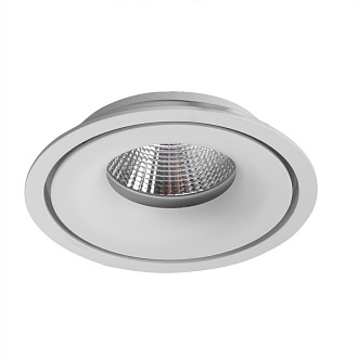Встраиваемый светильник 15 см, 15W, 3000К, белый, теплый свет, Arte Lamp A3315PL-1WH, LED, вр 13 см