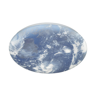Cветильник 38*8 см, LED 48W, 4000 К, IP43, белый/синий, пластик Sonex Space, 3085/DL