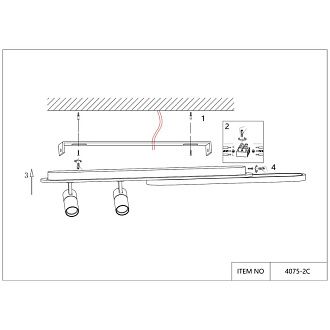 Светильник Favourite Planar 4075-2C, L1000*W120*H160