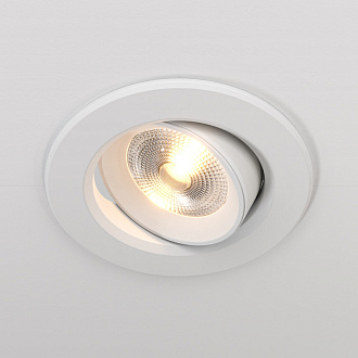 Встраиваемый светильник 9 см, 9W, 4000K, белый, дневной свет, Maytoni Phill DL014-6-L9W, светодиодный, пластик