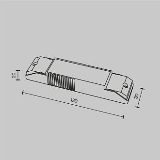 Блок питания 13*3*2 см, Maytoni Technical psl-dl PSL-DL40-3CCT-150-300mA белый