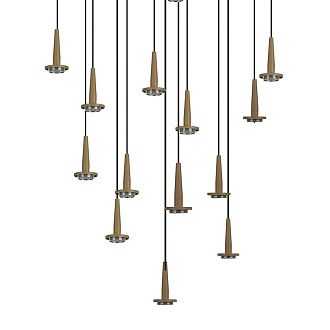 Люстра подвесная 60*200 см, 14*LED*5W, 3000K, Mantra Andromeda MAN8935, золотой