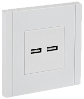 Розетка USB A+A 3,1А FP249 белый IEK FORTE&PIANO, FP-U21-D31-K01