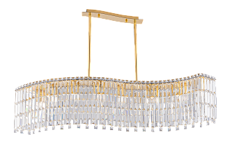 Люстра L1220 x W280 x H730, мм, 8*40W (320W), GOLD+CLEAR (Золото + Прозрачный Хрусталь) NewRgy 2670E/8A GOLD+CLEAR