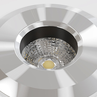 Встраиваемый светильник 6,2*9 см, LED*1W, 3000 К, Flash O044DL-L1S3K3 Maytoni Outdoor, Серебро