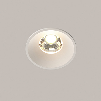 Встраиваемый светильник 6*6*5,3 см, LED, 7W, 3000К, Maytoni Technical ROUND DL058-7W3K-W белый, вр 5,4 см