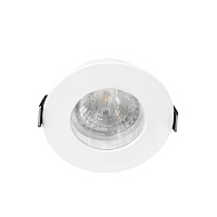 Светильник встраиваемый 8,4 см, 1*GU10*35W, Crystal Lux CLT 045C1 WH IP44, Белый, вр 6,5 см