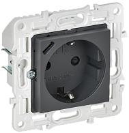 SKANDY Розетка с з/к/ш 16А с USB C 18Вт SK-R17T титан IEK, SK-R14-16-U14-018-K48