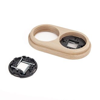 W0025224 Рамка на 2 поста, светлый бук, RAMKA 02 WL15 M0 Werkel, 4690389166556