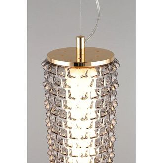 Подвесной светильник 15*105-210 см, 1*LED, 29W, 3000K, Aployt Ozann APL.331.16.29, золотой