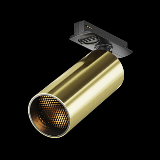 Светильник на шине 5,2*5,2*15,8 см, LED, 12W, 3000К, Maytoni Technical FOCUS LED TR021-1-12W3K-W-BBS латунный