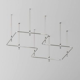 Комплектующие для трековой системы  TRX154-RC80-PT 60*40*-1,5 см, *Maytoni technical Accessories for tracks Flarity TRX154-RC80-PT, Платина