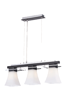 Люстра L650 x W140 x H240(1000), мм, 3*40W (120W), WENGUE+CH (Венге+Хром) Sfera Sveta 85661/3P WENGUE+CH
