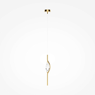 Подвесной светильник 14*14*360 см, LED, 3000К, Maytoni Foresight MOD347PL-L8BS3K латунный