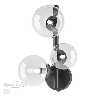 Настенное бра Odeon Light Tovi 4818/3W, черный