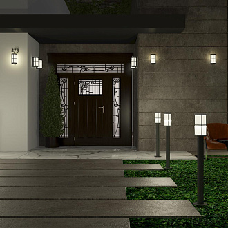 Уличный настенный светильник Novotech Zebra 370775, темно-серый