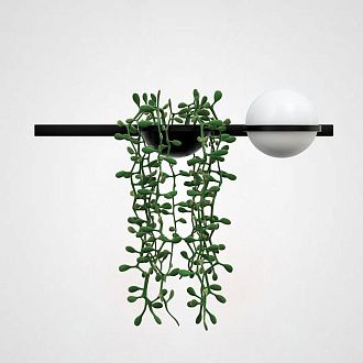 Бра PALMA Wall lamp 1 шар + 1 вазон горизонтальная 85*25*22 см, 1*LED*9W, 3000, 4000, 6000K, ImperiumLoft 22.93726, Серый