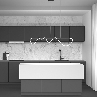 Подвесной светильник 18*140 см, LED 43W, 3000К, Черный Maytoni Tau MOD146PL-L30B3K