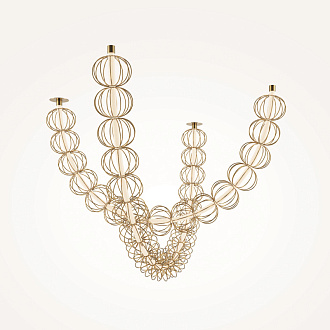 Подвесной светильник 153,7*84 см, LED*117W, 3000 К, Golden Cage MOD216PL-L42G3K Maytoni, Золото