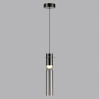 Подвес 6*6*120 см, 1 LED*5W, 3000 К, Odeon Light Scrow, черный 5058/5L
