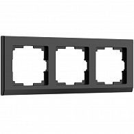 W0031808 Рамка на 3 поста Stark, черный Werkel, 4690389161872