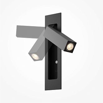 Настенный светильник 21 см, 3W, 3000K, Maytoni Axiom MOD495WL-L3B3K1, черный