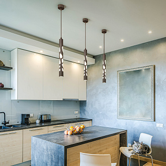 Подвесной светодиодный светильник DLR037 12W 4200K кофейный Elektrostandard