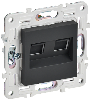 SKANDY Розетка комп. 2-ая RJ45 кат.6 SK-K04G граф. IEK, SK-K20-2-K53