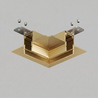 Угол профиля 9,7*9,7 см, Denkirs SHINE PRIME HIDE | ШАЙН ПРАЙМ ХАЙД TR4905-SB, сатинированная латунь