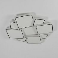 Светильник потолочный SAPFIR SPF-9463 WHITE/БЕЛЫЙ  D500*500/H60/1LED/2*75W 2.4G DISCUS 24-12
