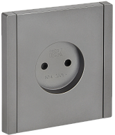 Розетка без з/к без з/ш в/к 10А FP518 стальной IEK FORTE&PIANO, FP-R10-10-K46
