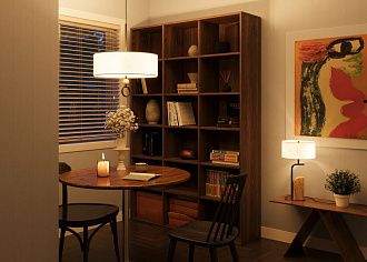 Настольный светильник 28*48 см, 2*E14*40W, K, Maytoni Glamping MOD437TL-02B, Черный